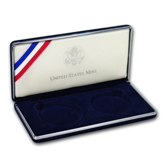 OGP Box & COA - 2001 2-Coin American Buffalo Commem PF/UNC Set OGP Box & COA - 2001 2-Coin American Buffalo Commem PF/UNC Set